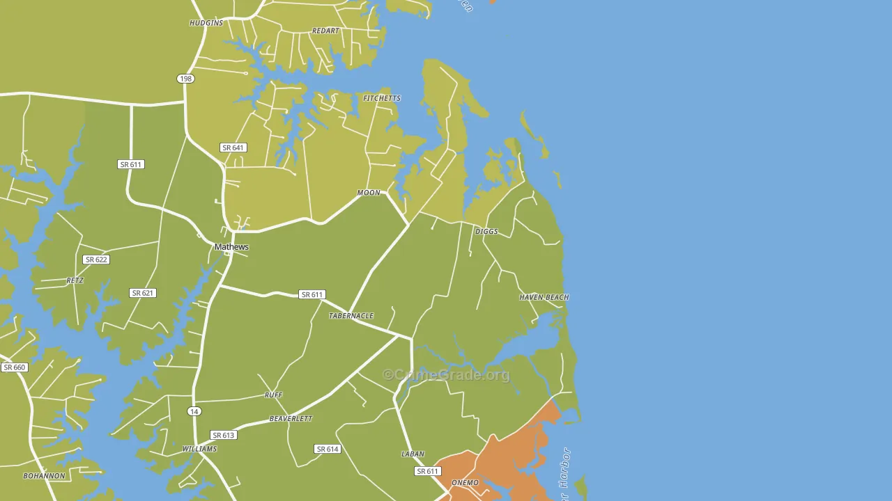 Diggs, VA Map of Murder Rates