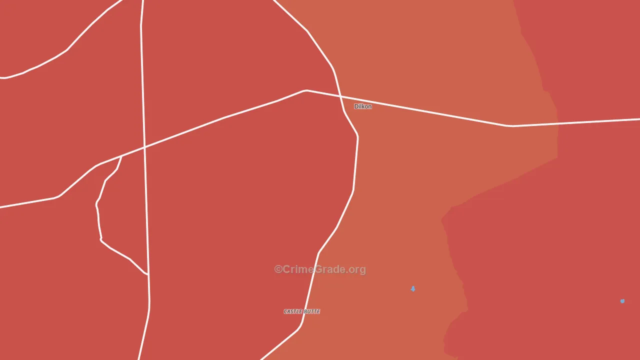 Dilkon, AZ Map of Murder Rates