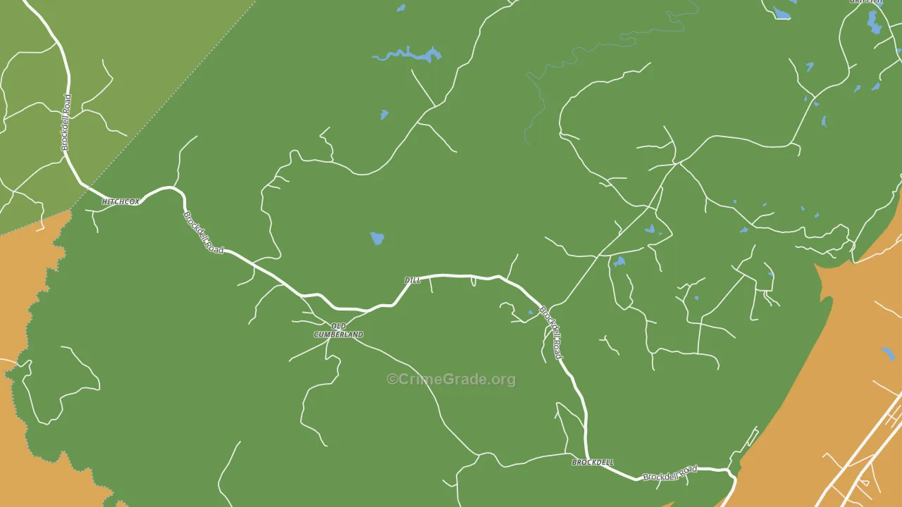 Dill, TN Map of Murder Rates