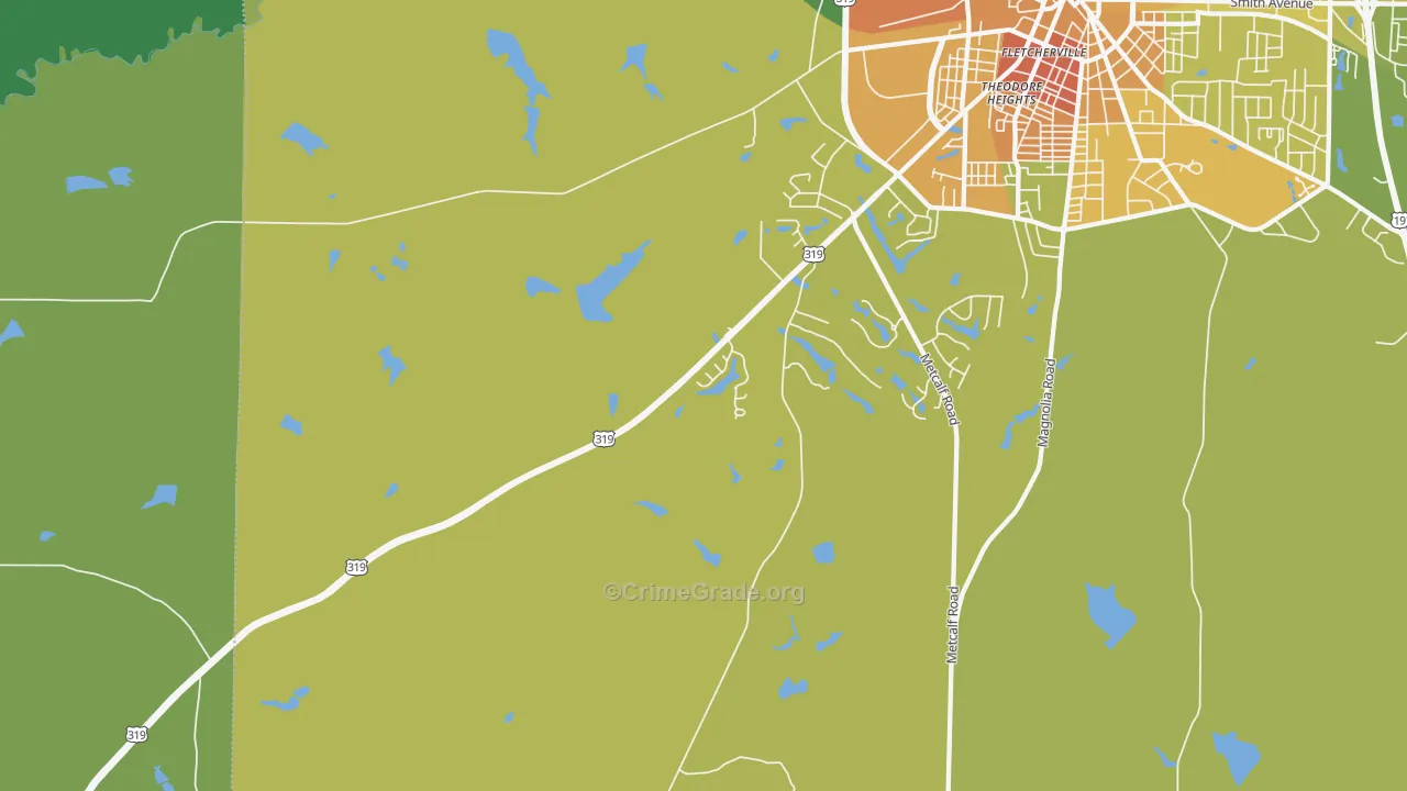 Dillon, GA Map of Murder Rates