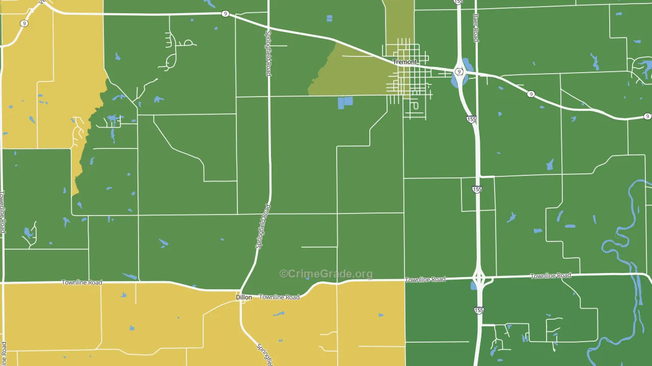 Dillon, IL Map of Murder Rates