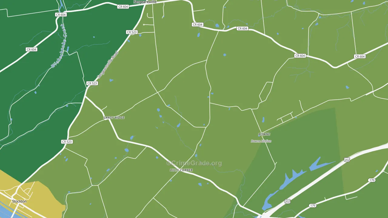Dilts Corner, NJ Map of Murder Rates