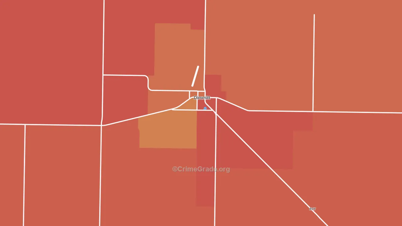 Dimmitt, TX Map of Murder Rates