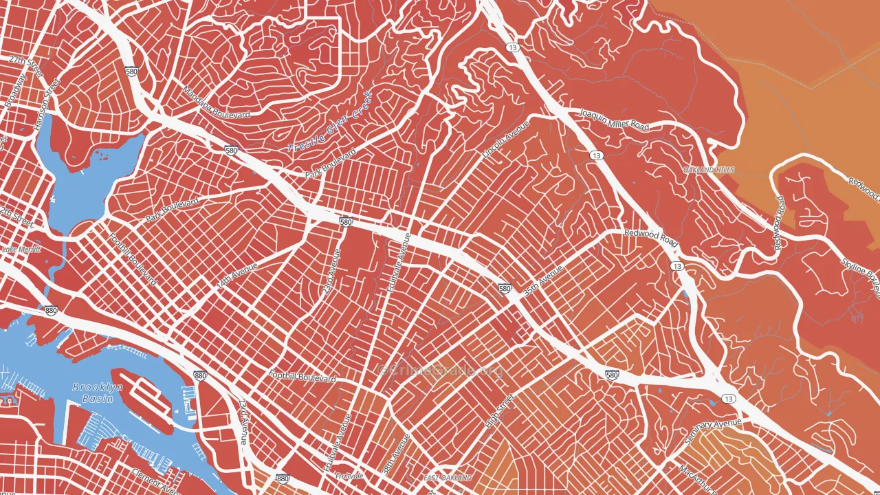 Dimond, Oakland, CA Map of Murder Rates
