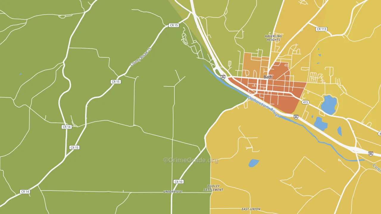 Dineharts, NY Map of Murder Rates