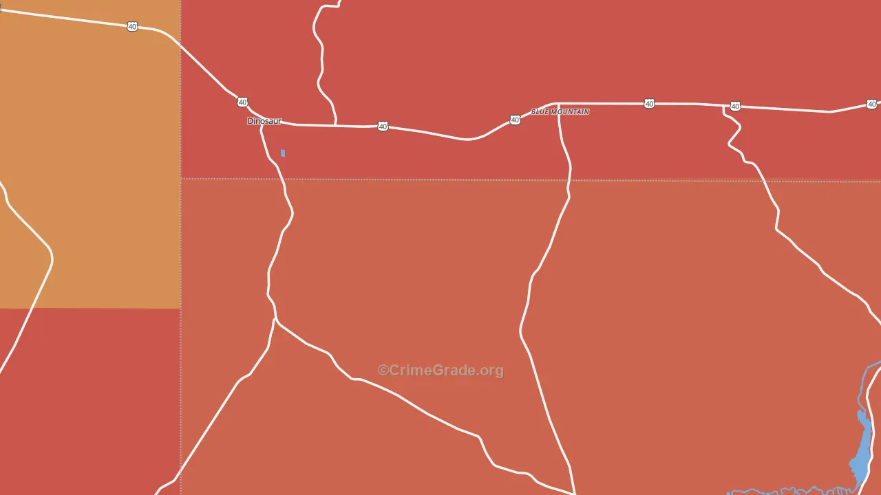 Dinosaur, CO Map of Murder Rates