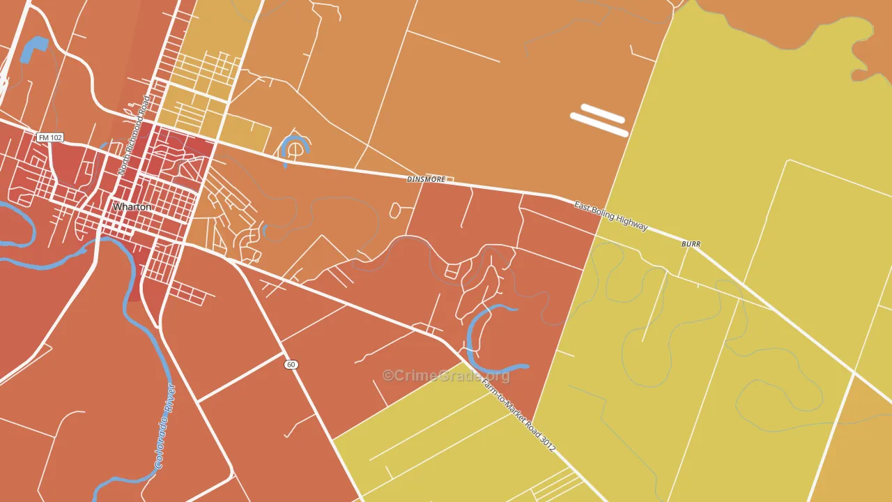 Dinsmore, TX Map of Murder Rates