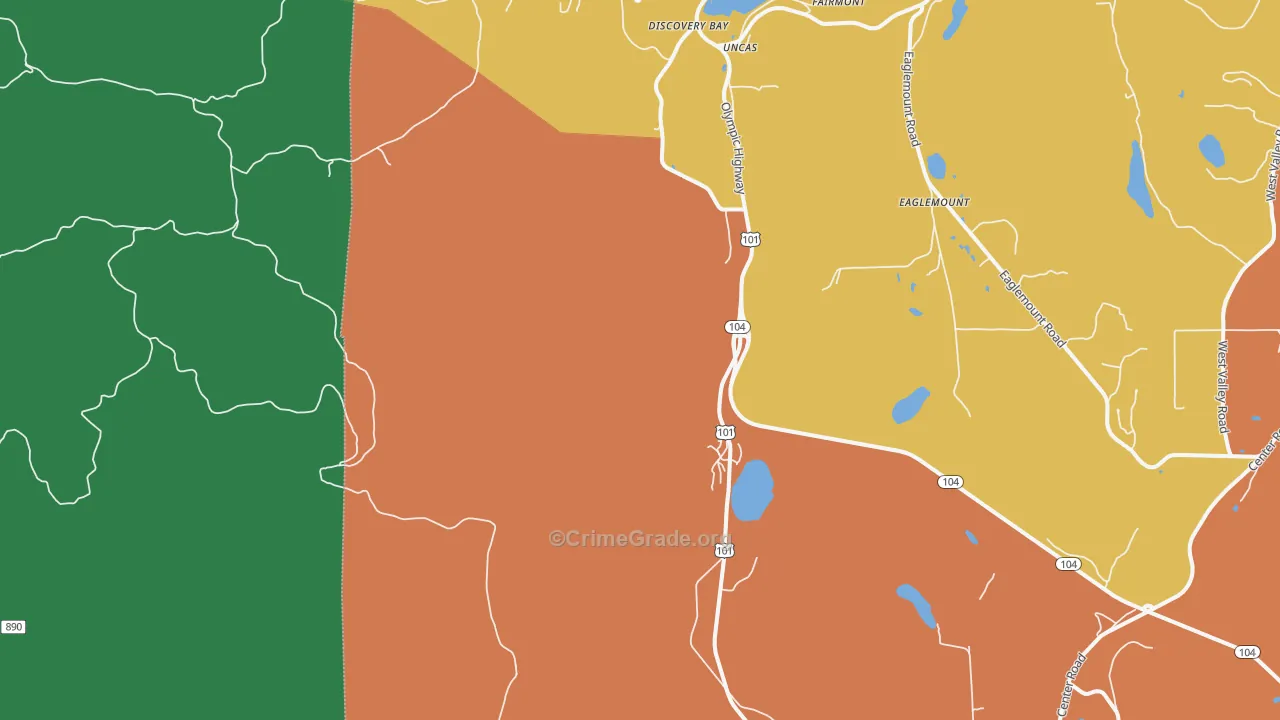Discovery Bay, WA Map of Murder Rates