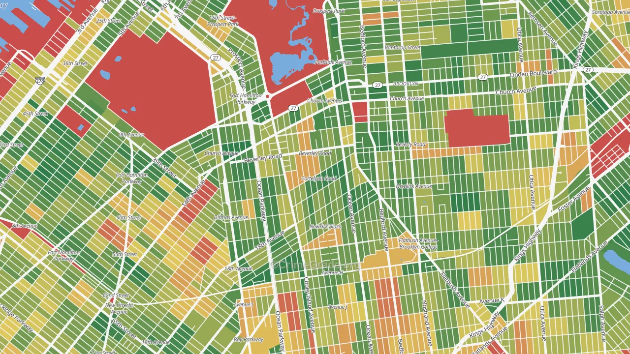 Ditmas Park, Brooklyn, NY Map of Murder Rates