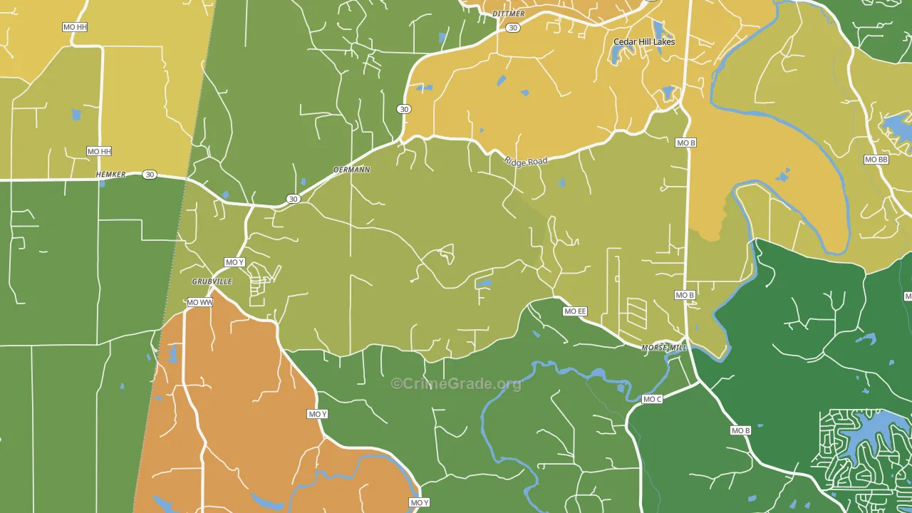 Dittmer, MO Map of Murder Rates