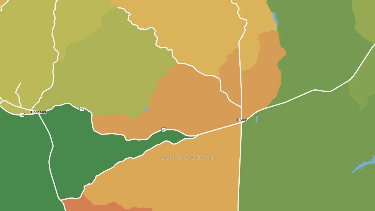 Divide, CO Map of Murder Rates