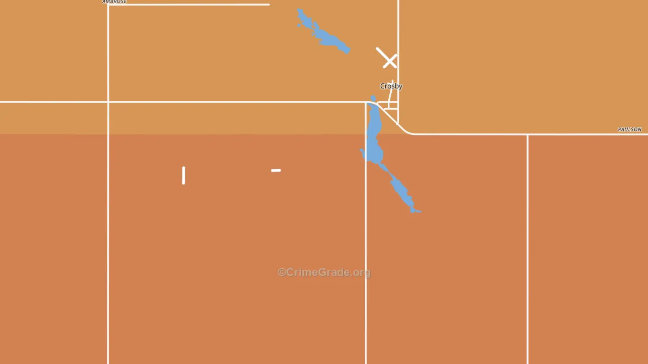 Divide County, ND Map of Murder Rates