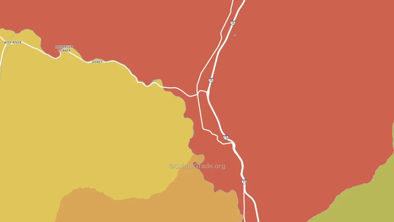 Divide, MT Map of Murder Rates