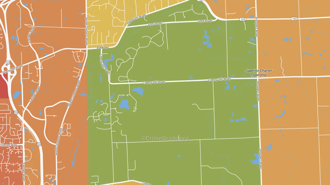 Dixboro, MI Map of Murder Rates