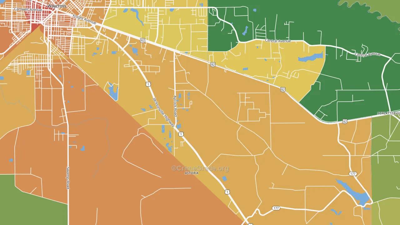 Dixie Union, GA Map of Murder Rates