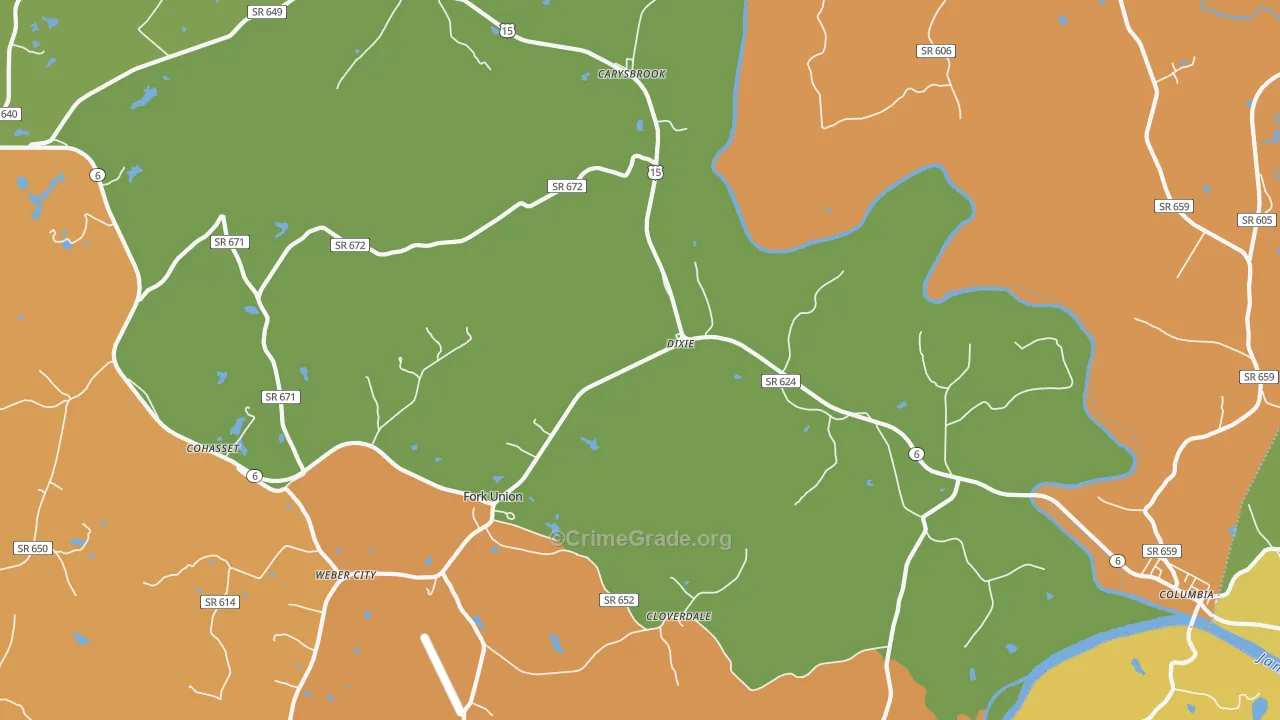 Dixie, VA Map of Murder Rates