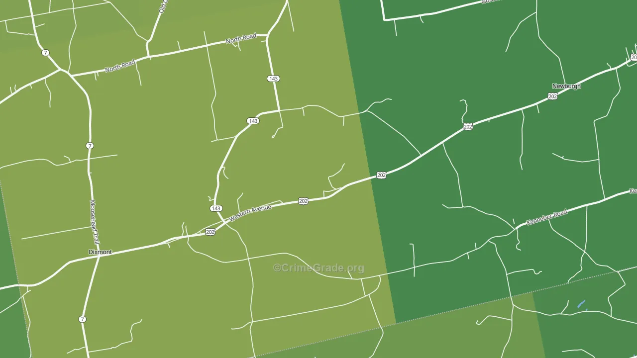 Dixmont, ME Map of Murder Rates