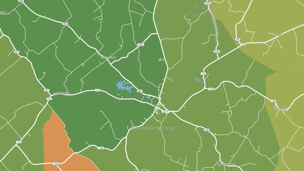 Dixon, KY Map of Murder Rates