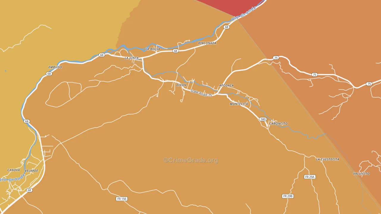 Dixon, NM Map of Murder Rates