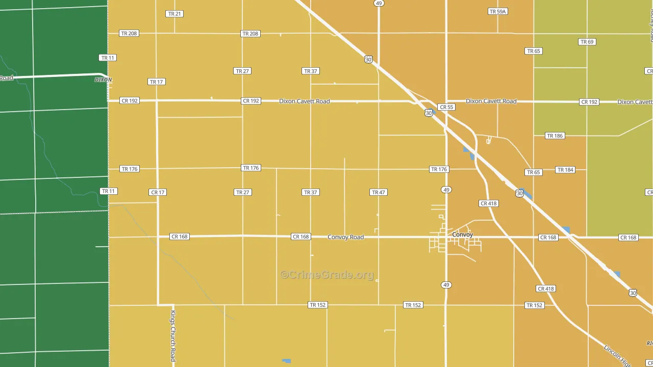 Dixon, OH Map of Murder Rates