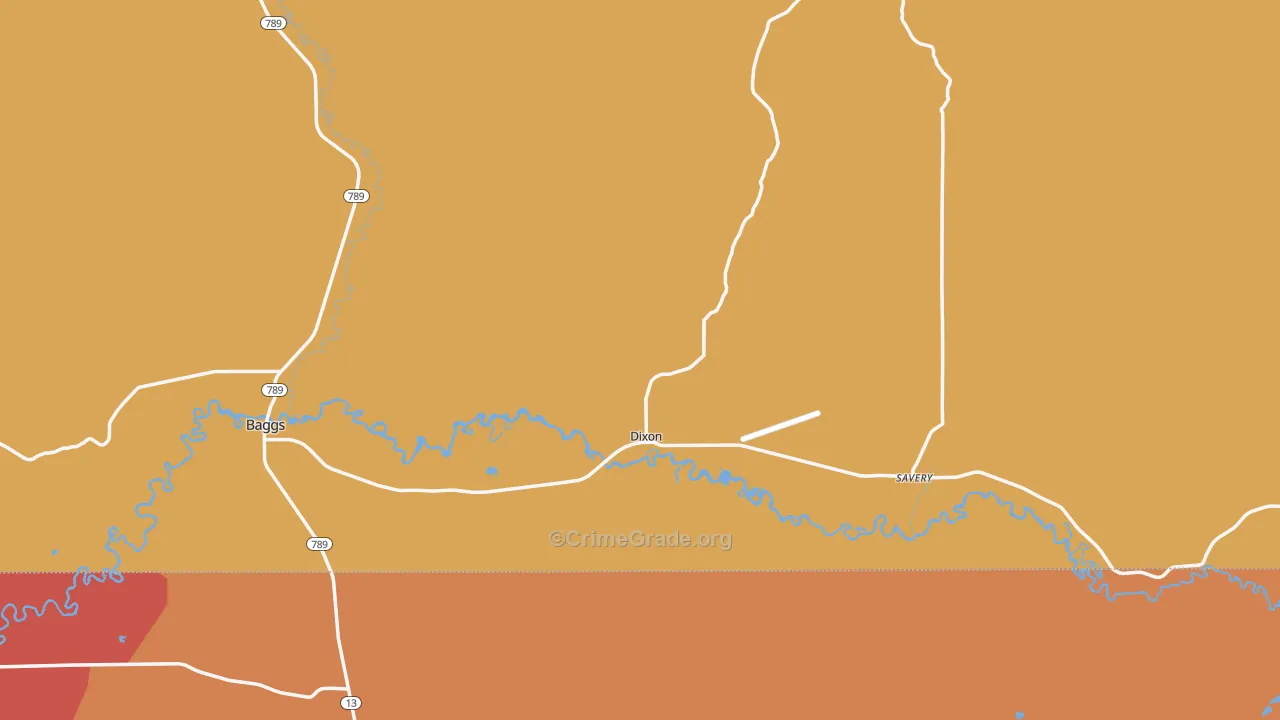 Dixon, WY Map of Murder Rates