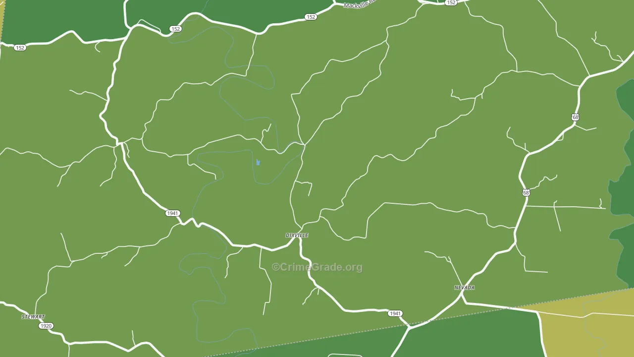 Dixville, KY Map of Murder Rates