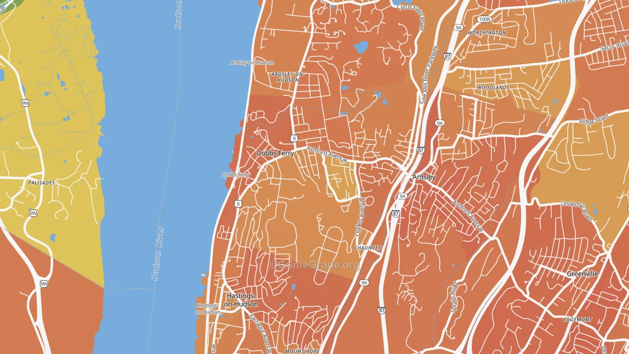 Dobbs Ferry, NY Map of Murder Rates