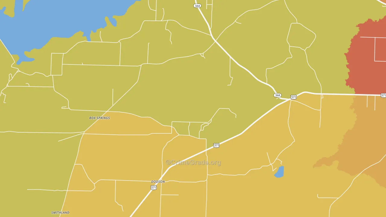 Dodson, AR Map of Murder Rates