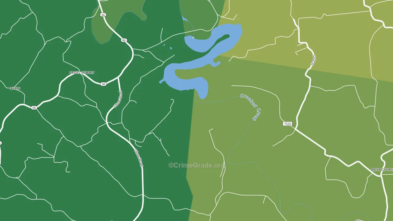 Dog Town, PA Map of Murder Rates