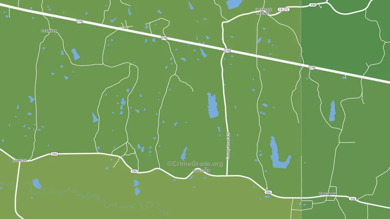 Dogtown, MS Map of Murder Rates