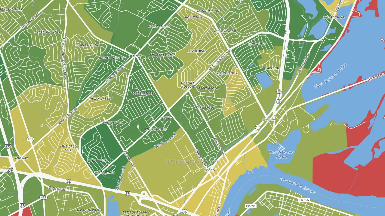 Dogwood Hollow, Levittown, PA Map of Murder Rates