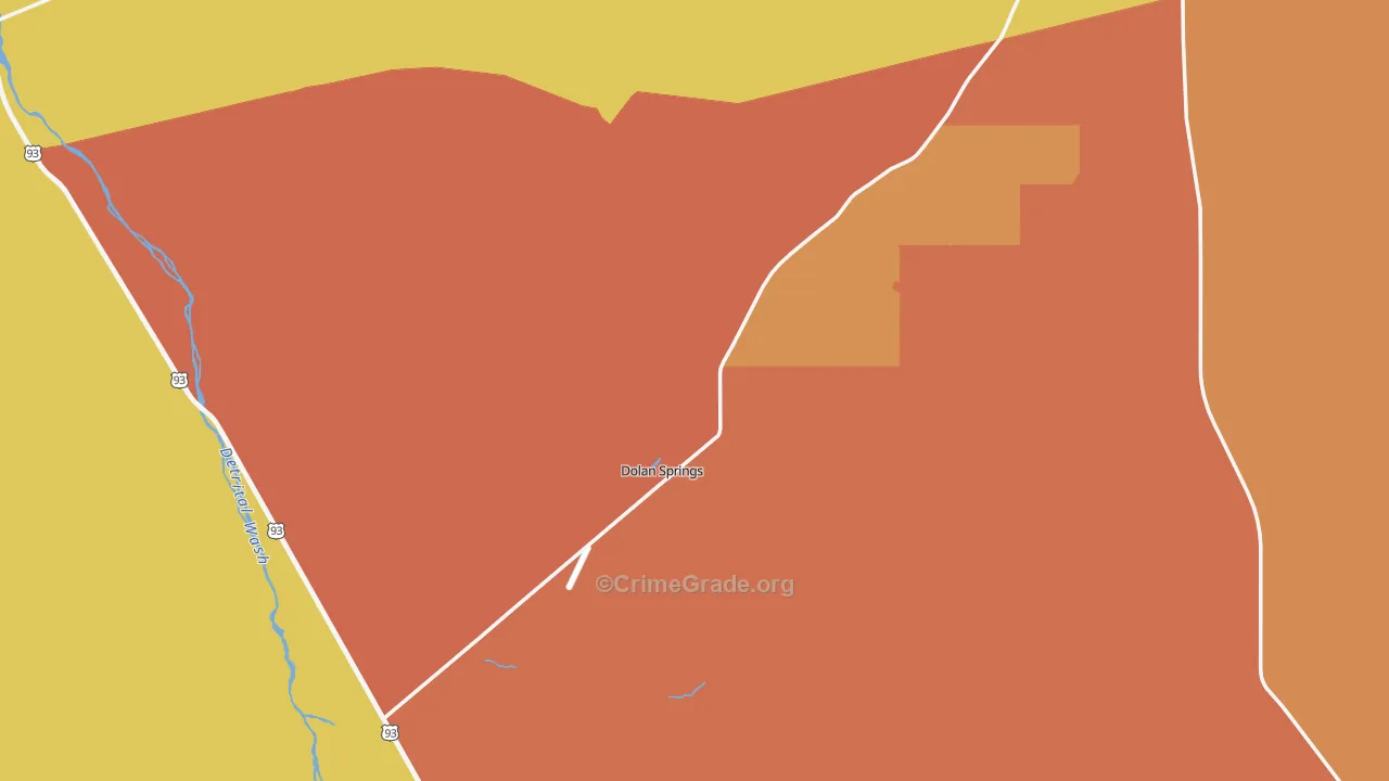 Dolan Springs, AZ Map of Murder Rates