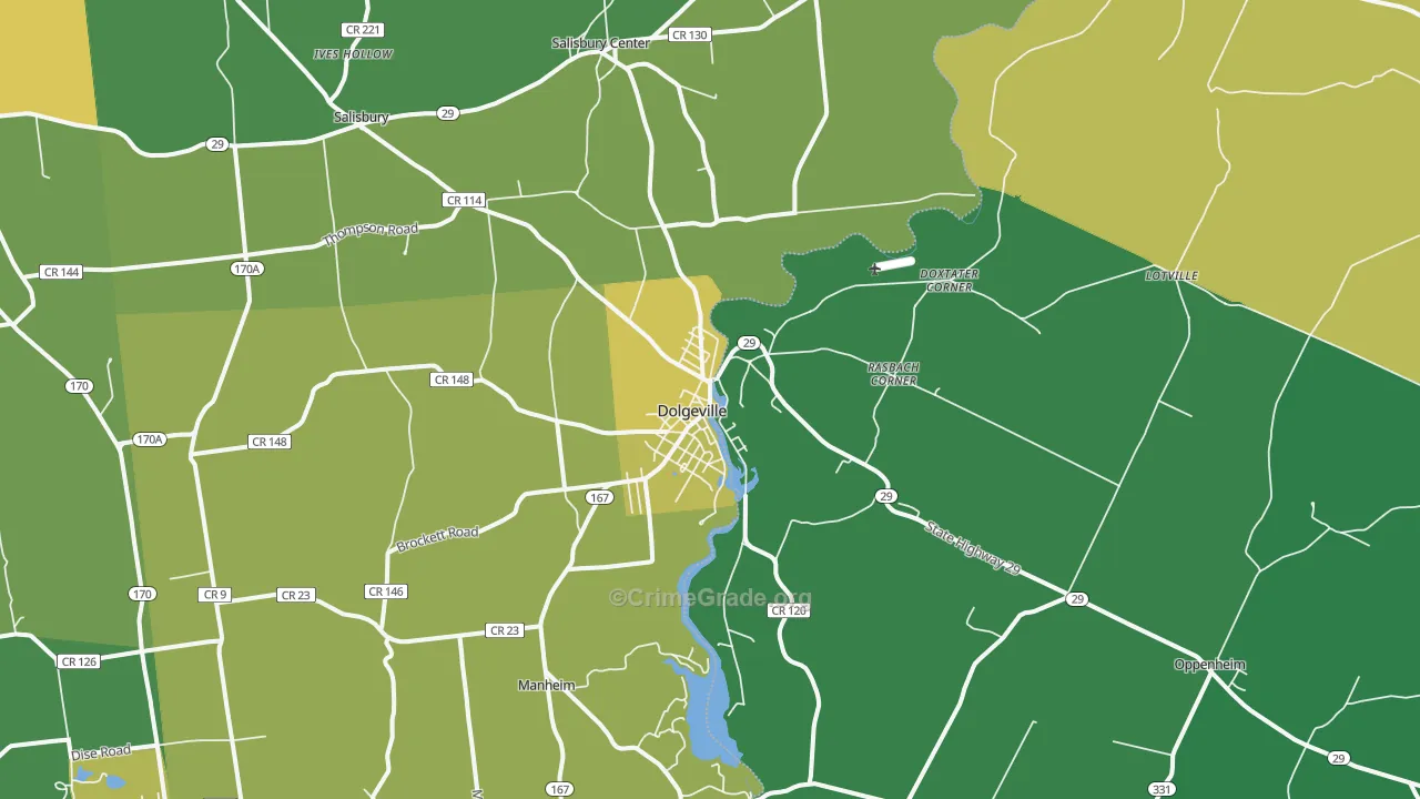 Dolgeville, NY Map of Murder Rates