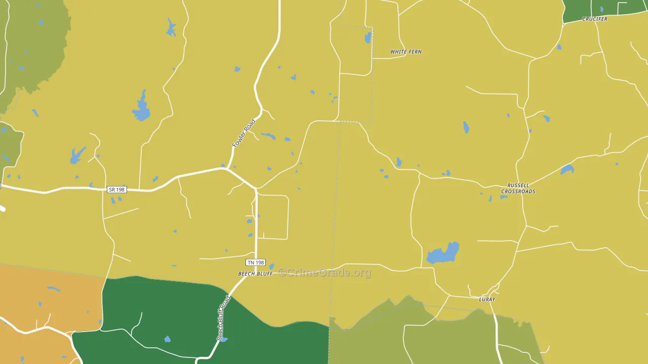 Dollar, TN Map of Murder Rates