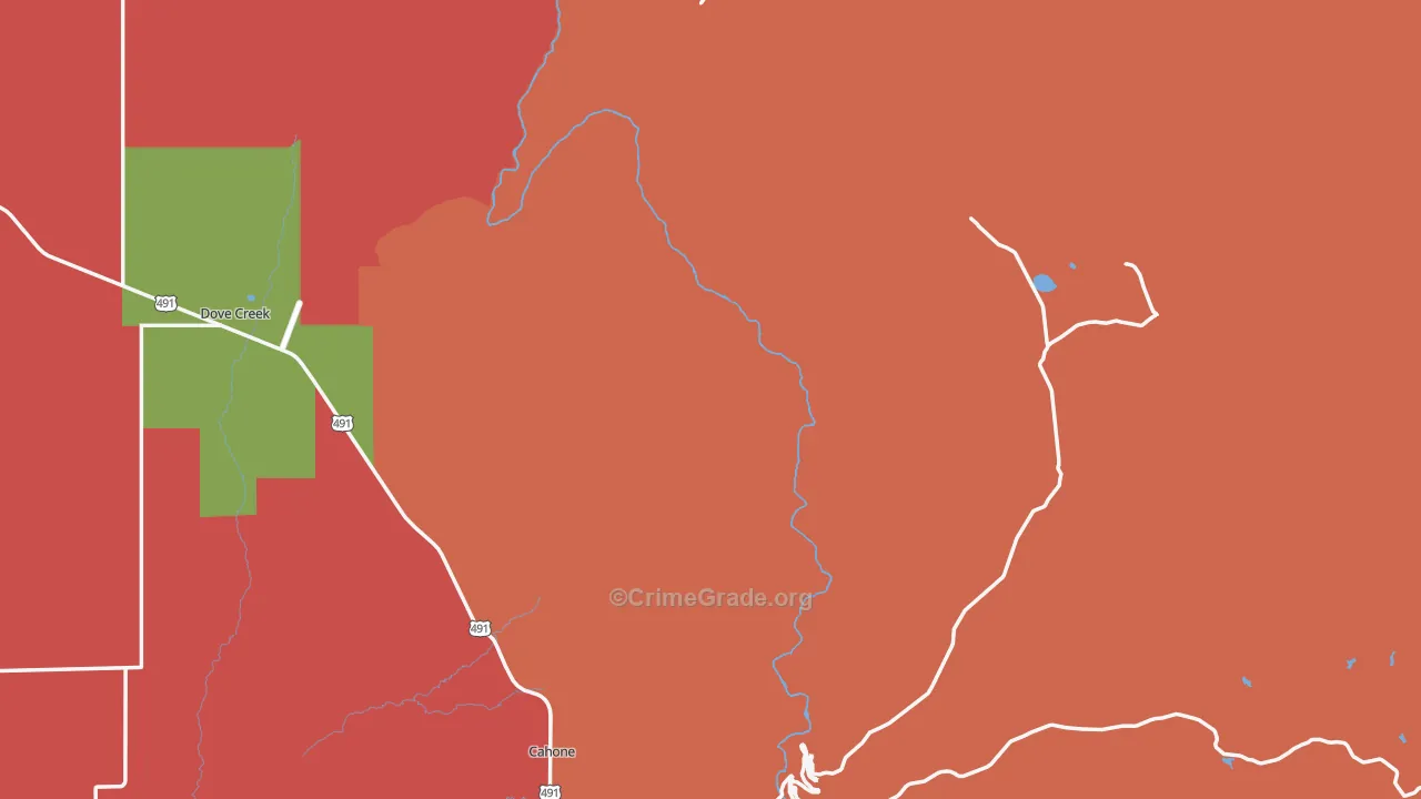 Dolores County, CO Map of Murder Rates