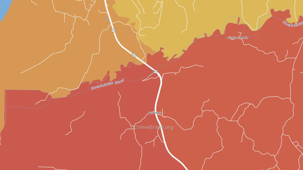 Doloroso, MS Map of Murder Rates