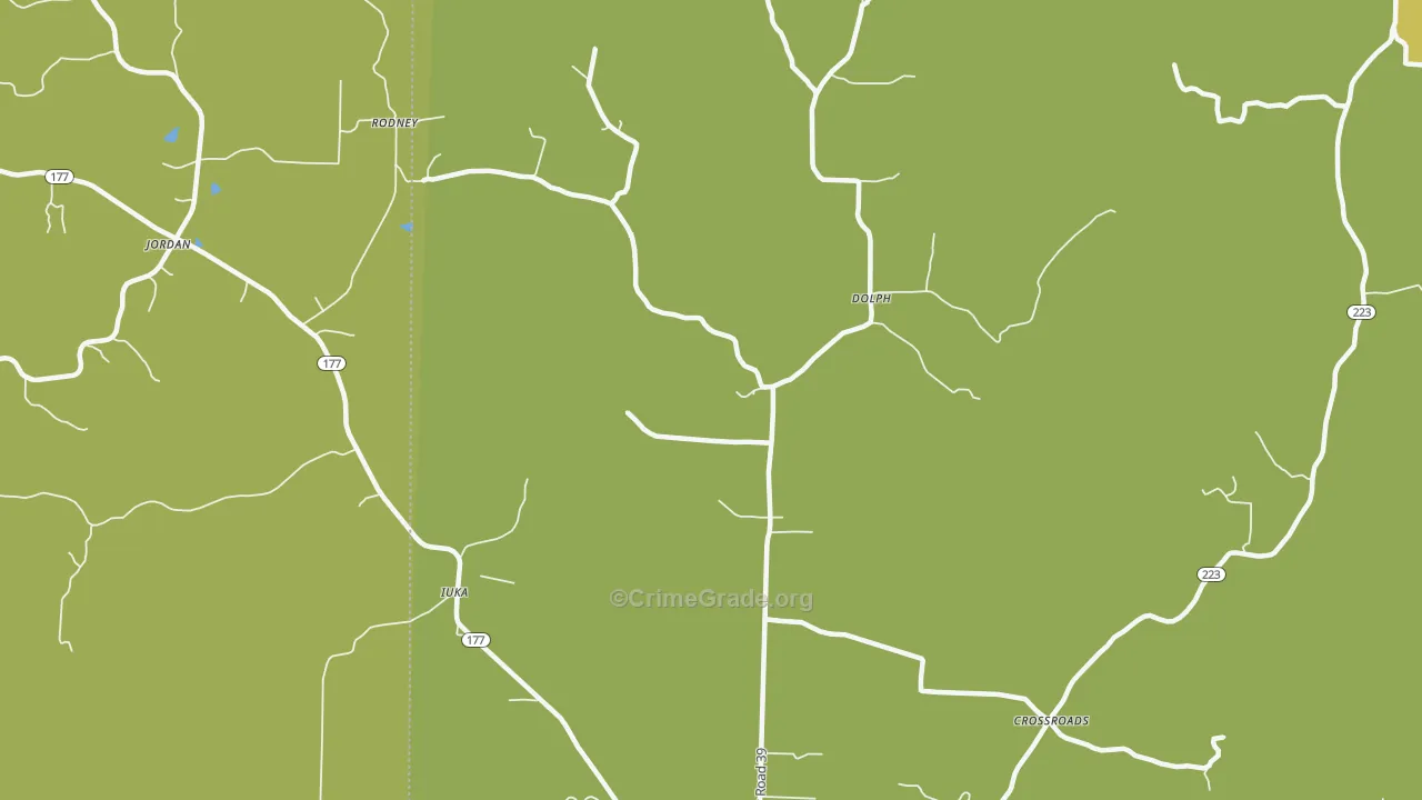 Dolph, AR Map of Murder Rates