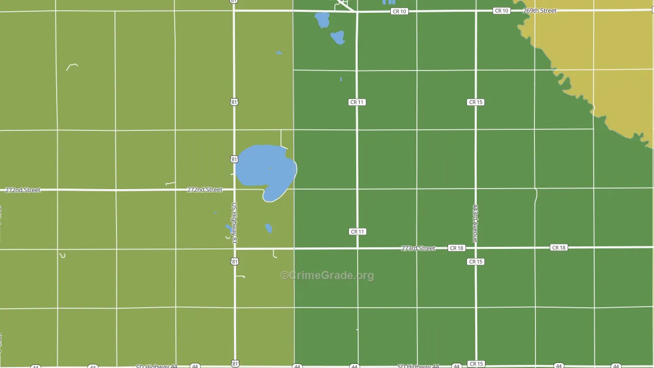 Dolton, SD Map of Murder Rates