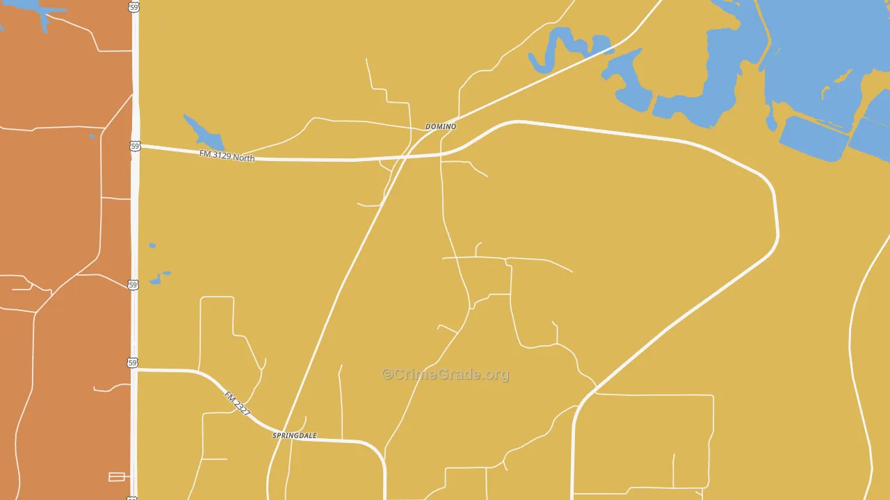 Domino, TX Map of Murder Rates
