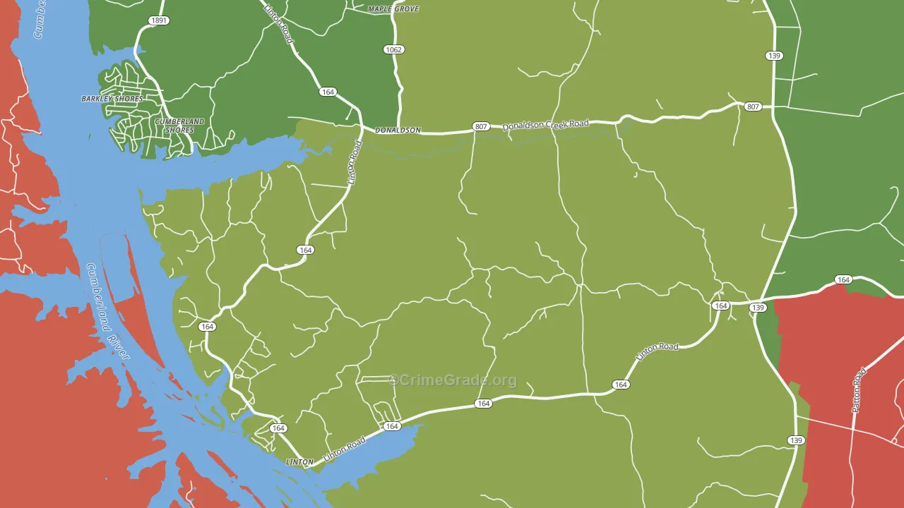 Donaldson, KY Map of Murder Rates