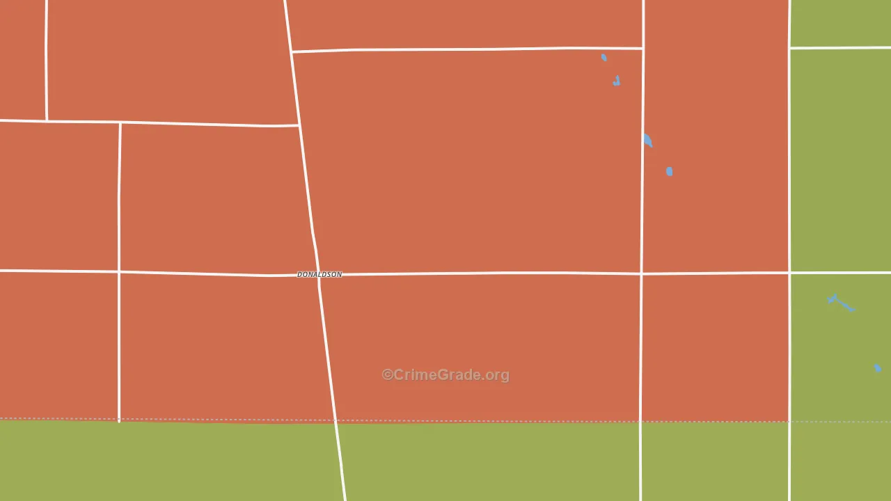 Donaldson, MN Map of Murder Rates