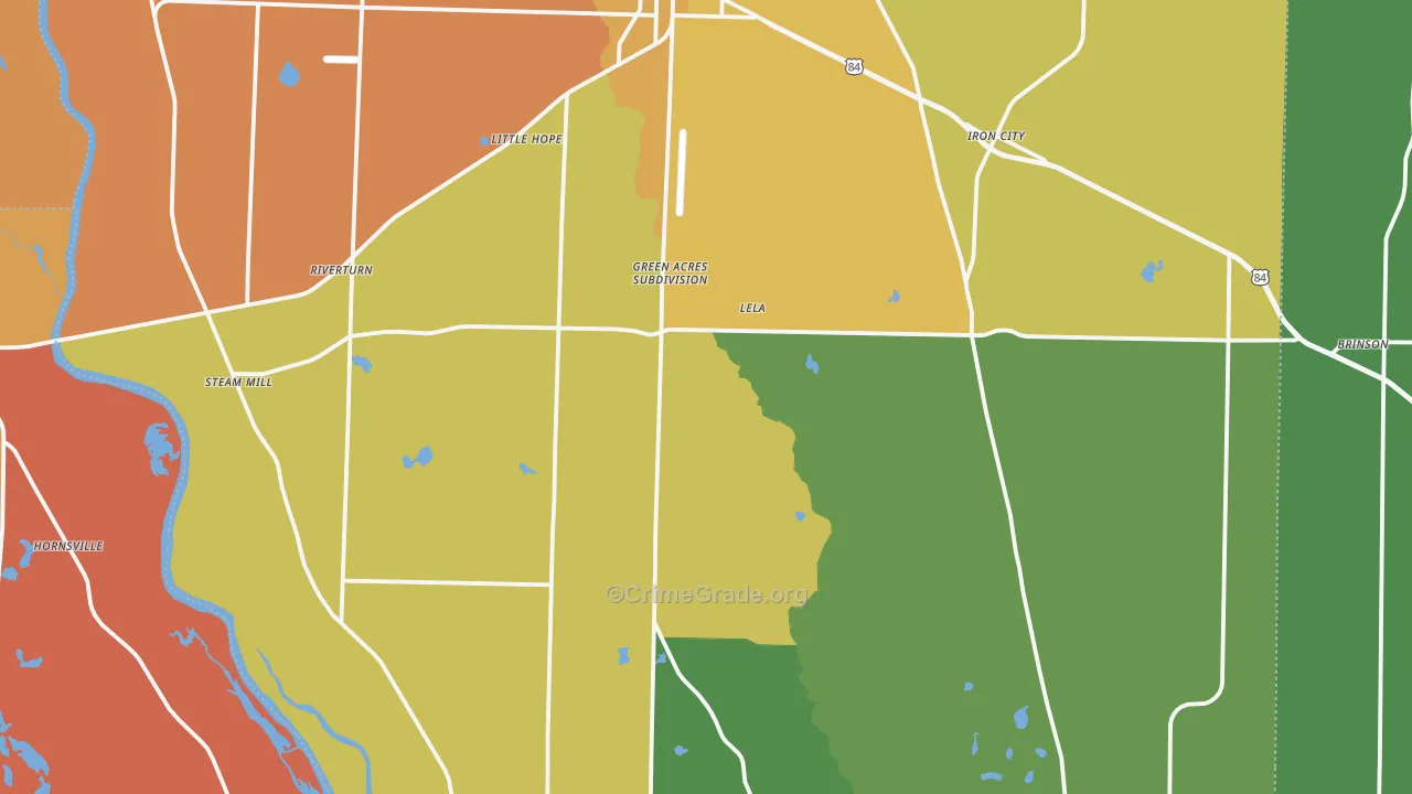 Donalsonville, GA Map of Murder Rates