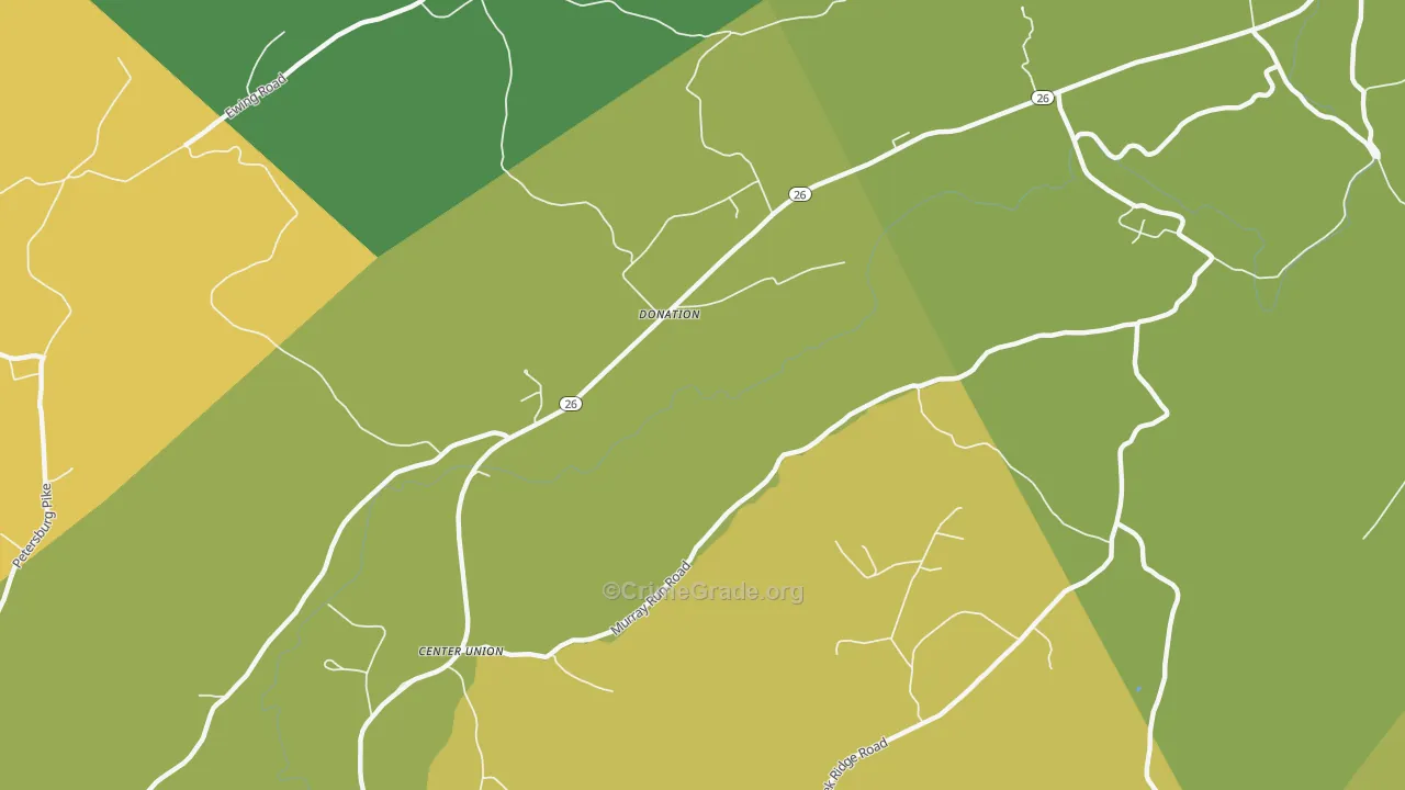 Donation, PA Map of Murder Rates
