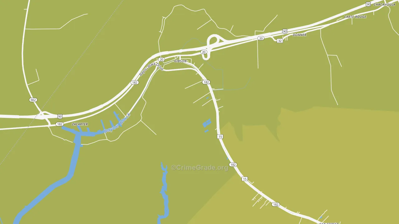 Donner, LA Map of Murder Rates