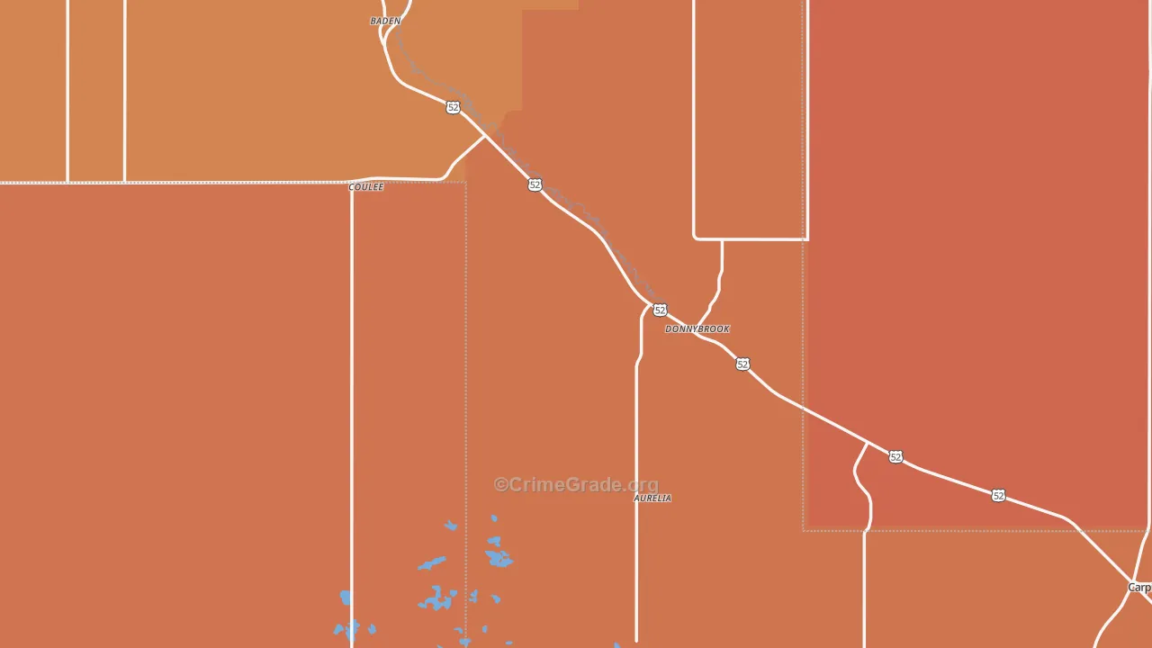 Donnybrook, ND Map of Murder Rates