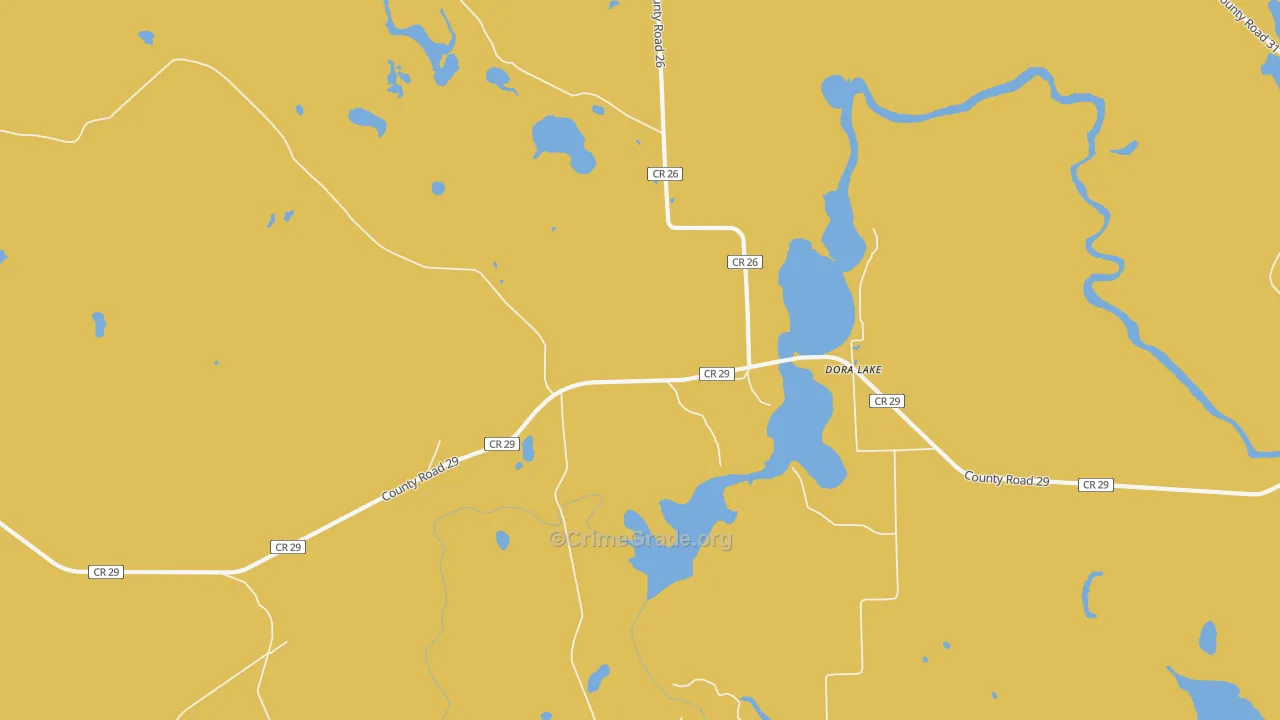 Dora Lake, MN Map of Murder Rates