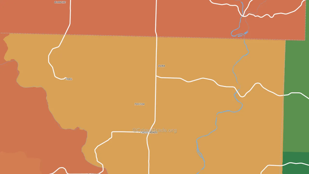 Dora, MO Map of Murder Rates