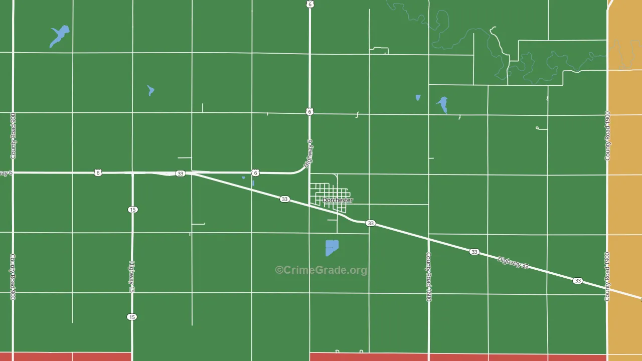 Dorchester, NE Map of Murder Rates