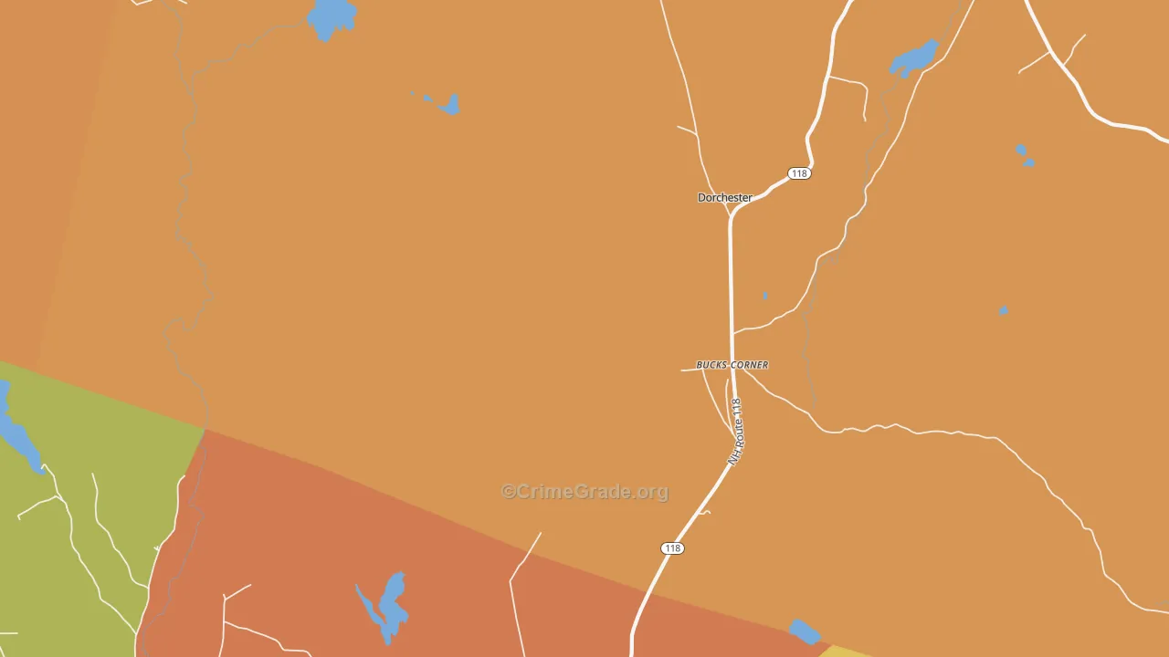 Dorchester, NH Map of Murder Rates