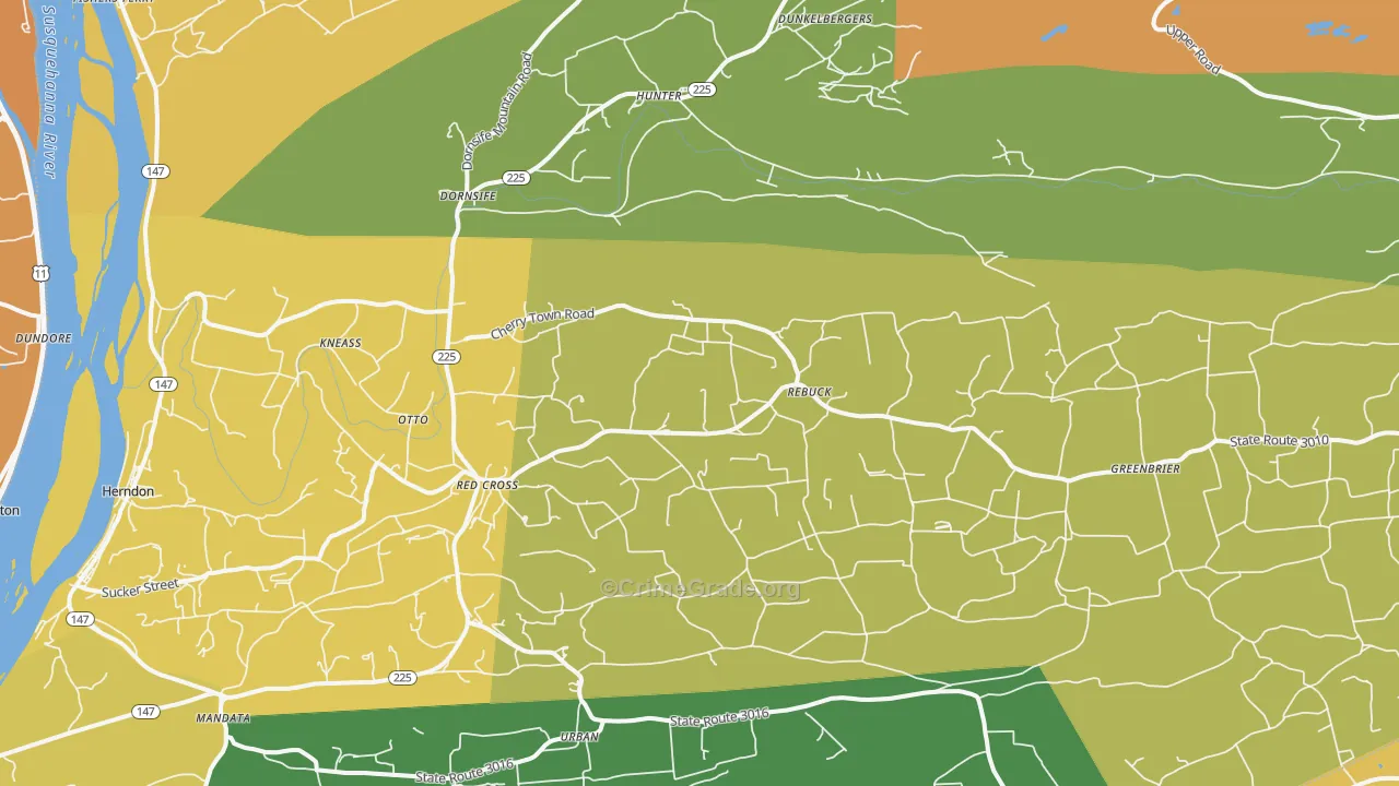 Dornsife, PA Map of Murder Rates